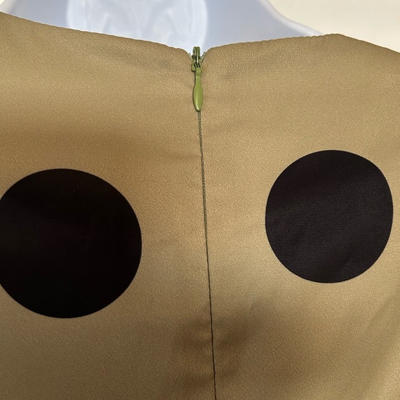 Big Polkadot Olive Pencil Dress - Picture 4 of 11